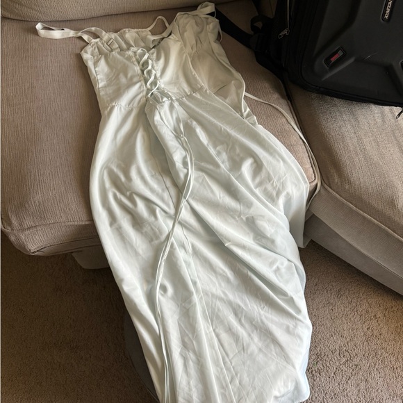 Women Lace-Up Milkmaid Dress - Picture 2 of 3